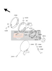 230071424, LENS-COMP,Head Lamp, Kawasaki, 0