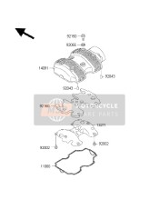 110610990, Gasket,Head Cover, Kawasaki, 0