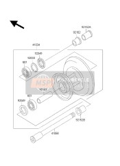 921521160, Collar,Fr Axle,Rh,L=25.5, Kawasaki, 0