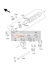 Tambour de changement de vitesse & Fourchette de changement de vitesse