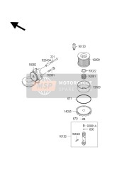 131691110, Platte Oelfilter, Kawasaki, 2