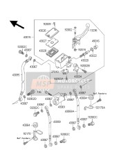 430950008, HOSE-BRAKE, Fr, Lwr, Rh, Kawasaki, 0