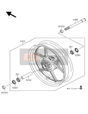 41073072418F, WHEEL-ASSY,Fr,G.Black, Kawasaki, 0