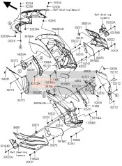 55028051040R, Cowling,Side,Lh,G.B.Green, Kawasaki, 0