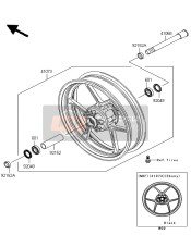 41073078218F, WHEEL-ASSY,Fr,G.Black ZR750NCF, Kawasaki, 0