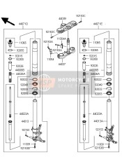 44013009311E, PIPE-FORK Inner, Lh, F.S.Bl, Kawasaki, 0