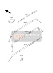 540120003, Cable Gaz EJ650-C4, Kawasaki, 1