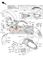 35004008217K, FENDER-FRONT,M.D,Black, Kawasaki, 0