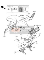 35004013117P, FENDER-FRONT,C.L.Green ZX1400C, Kawasaki, 0