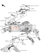 350230171, FENDER-REAR,Inner, Kawasaki, 1