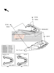 3604000921R, COVER-TAIL, M.C.Brown, Kawasaki, 0