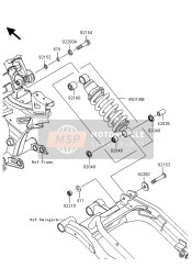 450140337458, Amortisseur, P.Silver, Kawasaki, 1