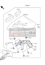 53065005435P, Cover Seat,C.L.Green, Kawasaki, 2