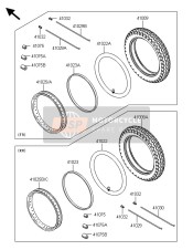 410250316WC, Rim, Rr, 2.75X18, Black, Kawasaki, 0