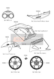 560541175, Mark,Cnt Cowling,Zzr, Kawasaki, 0