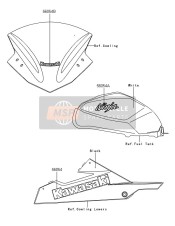 560541086, Embleem,Tank,Ninja, Kawasaki, 0