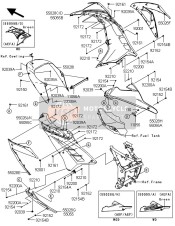 550280422, Cowling,Fr,Inner, Kawasaki, 1