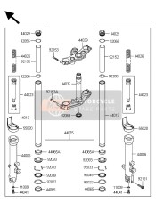 440750091, DAMPER-SET-FORK, Kawasaki, 0