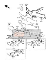 360105301CK, COVER-SIDE,  Lh,  Gr/wh, Kawasaki, 0