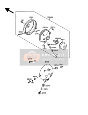 230051105, BODY-COMP-HEAD Lamp, Kawasaki, 0