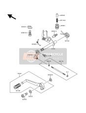 132421290, Levier Selecteur ZR75, Kawasaki, 3