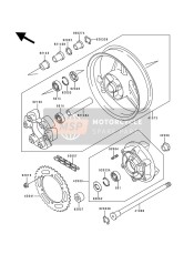 921431393, Collar,Rr Hub,L=125, Kawasaki, 0