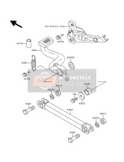 430011291, Levier Pedale Frein Z, Kawasaki, 0