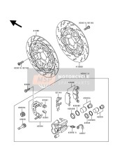 430411932FE, CALIPER-ASSY,Fr,Lh,M.F.Gray, Kawasaki, 0