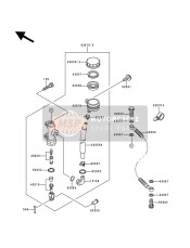 430591669, HOSE-BRAKE,Rr Master Cylinder, Kawasaki, 1