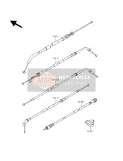 540121424, CABLE-THROTTLE,Closing, Kawasaki, 0