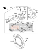 430411935FE, CALIPER-ASSY,Rr,M.F.G ZR1100-A, Kawasaki, 0