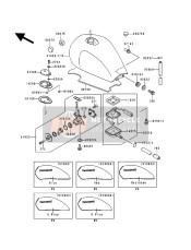 921601339, Damper,Tank Cap Cover, Kawasaki, 0