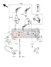 270101475, Switch,Rear Brake VN750-A18, Kawasaki, 1