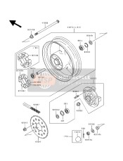 420411417, SPROCKET-HUB, 44T, Kawasaki, 0