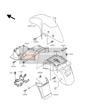 350221285, FENDER-COMP-REAR,Rr, Kawasaki, 0