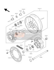 921431390, Collar, Rear Axle, L=11, Kawasaki, 2