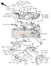 391560856, Pad,Rr Fender,Lh, Kawasaki, 1