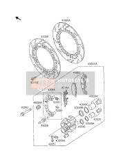 430411320DJ, Etrier Av D ZX1000 B2, Kawasaki, 2