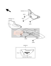 360305149TP, COVER-SIDE, Lh, Red/gra, Kawasaki, 0