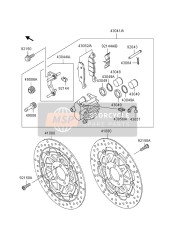 430411902FE, CALIPER-ASSY,Fr,Rh,M. ZX1100-E, Kawasaki, 0