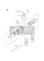 Gear Change Drum & Shift Fork