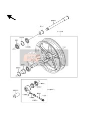 410731542JD, Felge,Kpl,Vo,C.GRAY+, Kawasaki, 1