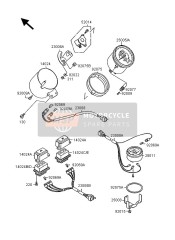 250051385, Speedometer,Mph, Kawasaki, 0