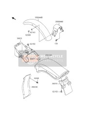 350040082L1, FENDER-FRONT,C.C.Red VN800-A3, Kawasaki, 0