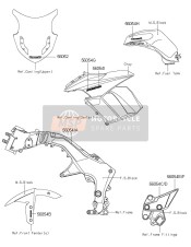 560541578, Mark,Side Cowl.,Sx, Kawasaki, 0