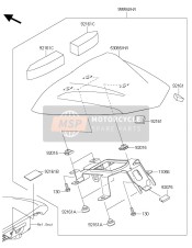 53065005451P, Cover Seat,C.L.Green, Kawasaki, 0