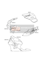 560511234, Mark,Upp Cowling,Rh,ZX-9R, Kawasaki, 0