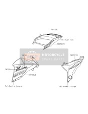 560751227, Pattern, Tank Cover, Rh, Lwr, Kawasaki, 0