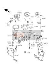 140901073, Couv Btier Bas ZX750, Kawasaki, 1