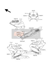 560611198, Pattern,Lwr Cowling,Lwr,Fr,Lh, Kawasaki, 0